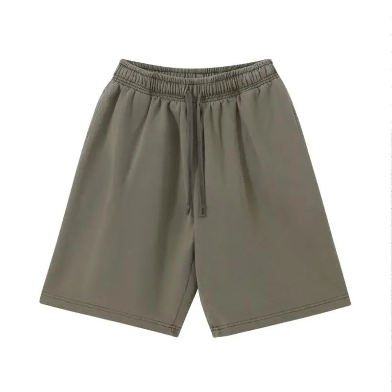 Oversized Cotton Drawstring Shorts