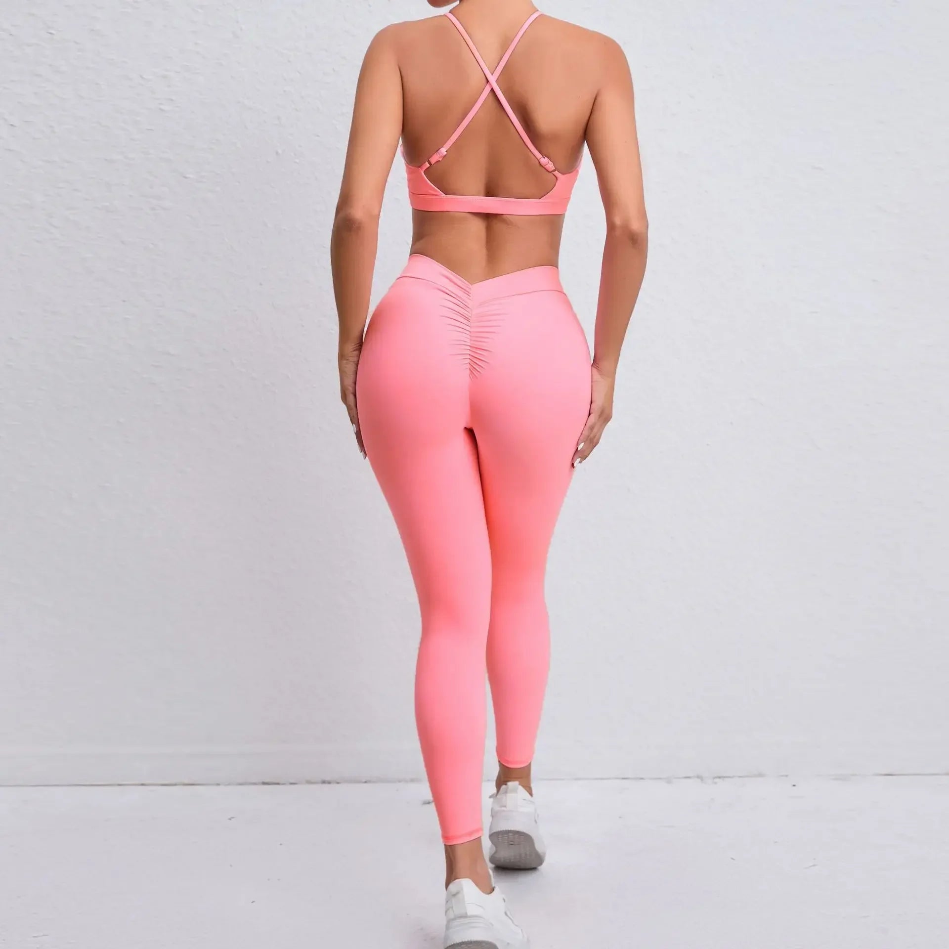 Cross-Back Seamless Fitness Set