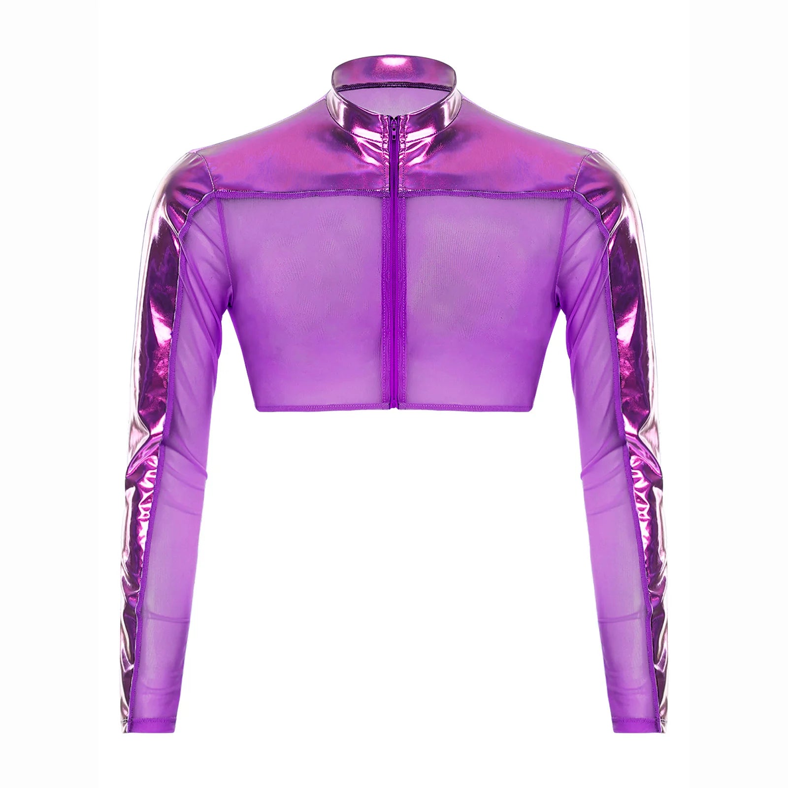 Men's Glitter Crop Top Shirt