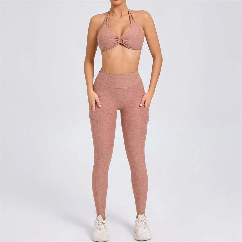 Adjustable Bra V-Back Set