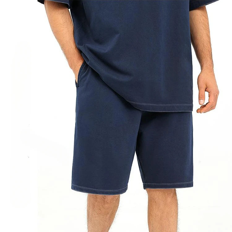 Oversized Cotton Drawstring Shorts