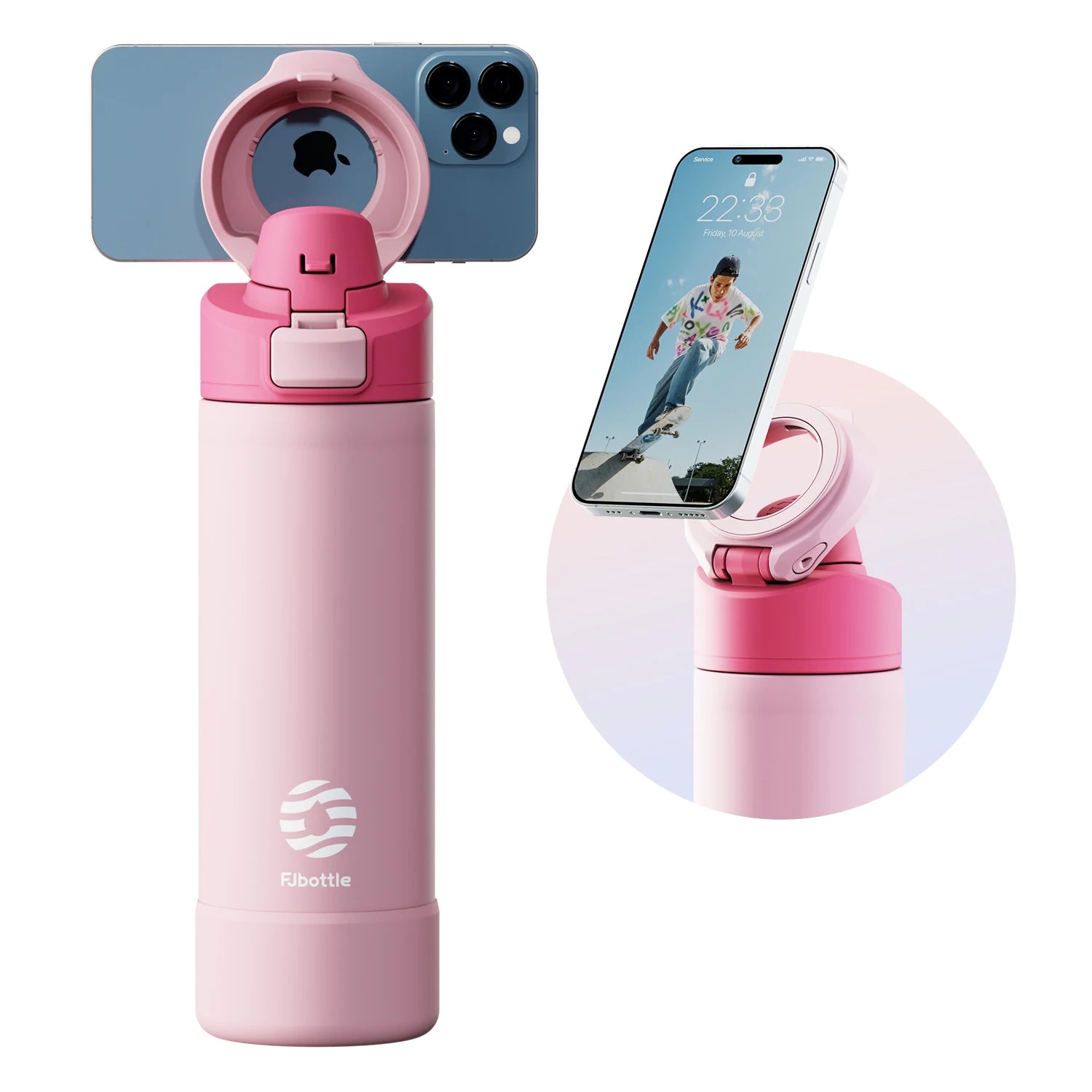 Insulated Bottle with Phone Mount