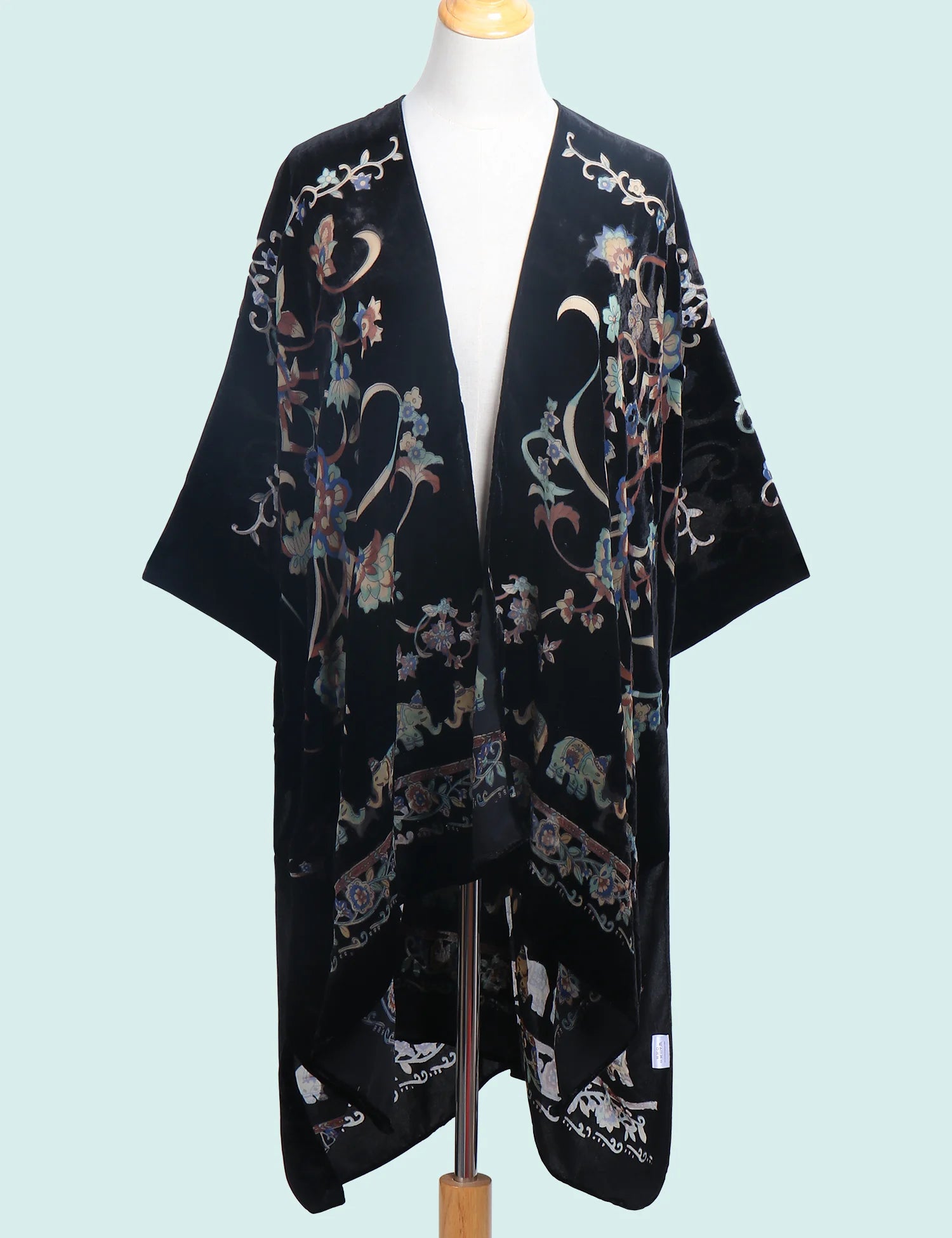Tassel Plush Beach Kimono