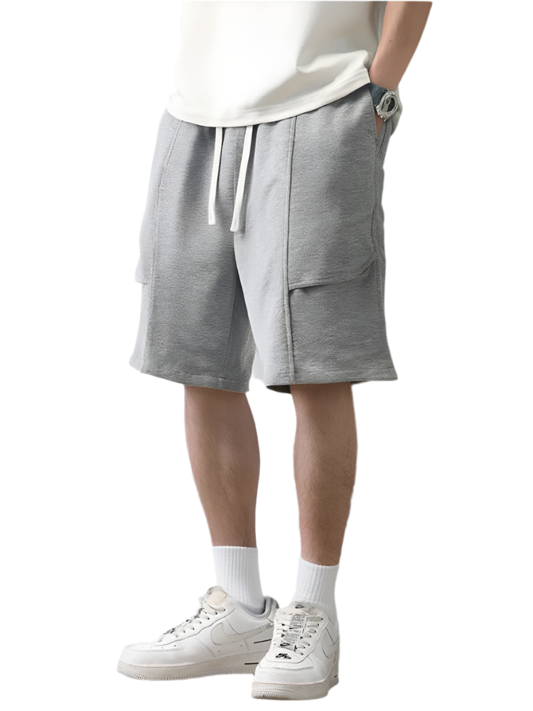 Cotton Knit Drawstring Shorts