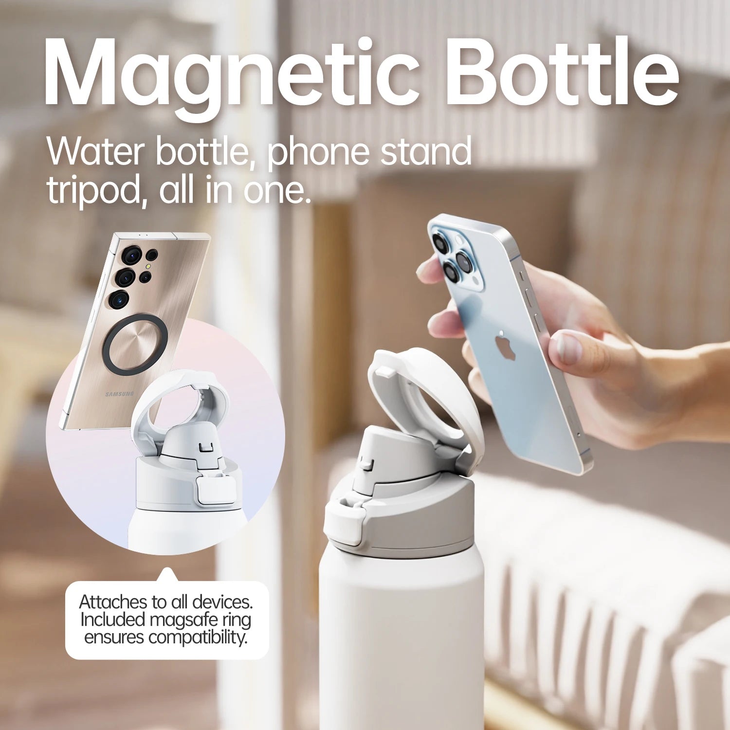 Insulated Bottle with Phone Mount