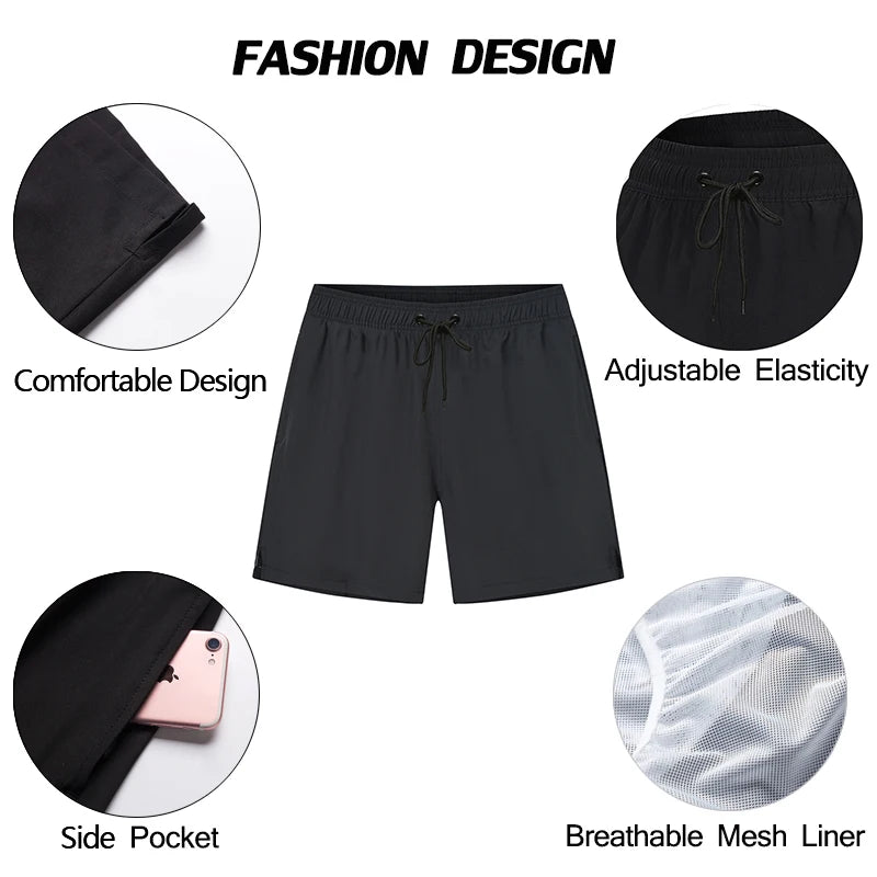 Men's Quick-Dry Adjustable Swim Shorts
