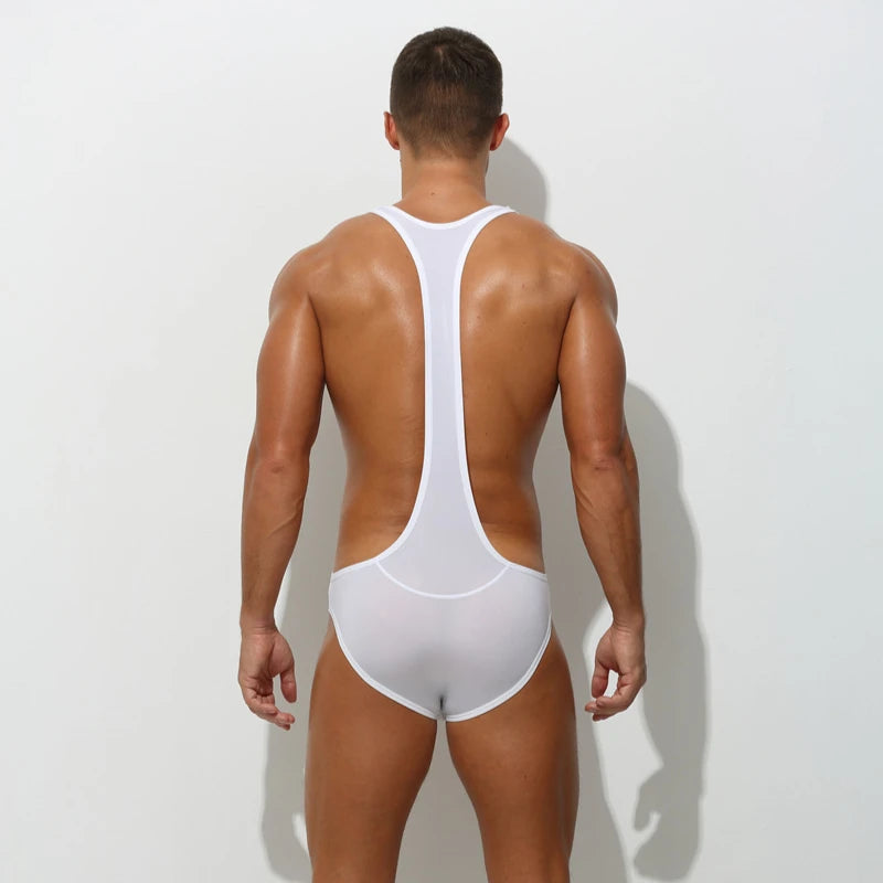 Men's Shapewear Bodysuit Undershirt Swimsuit