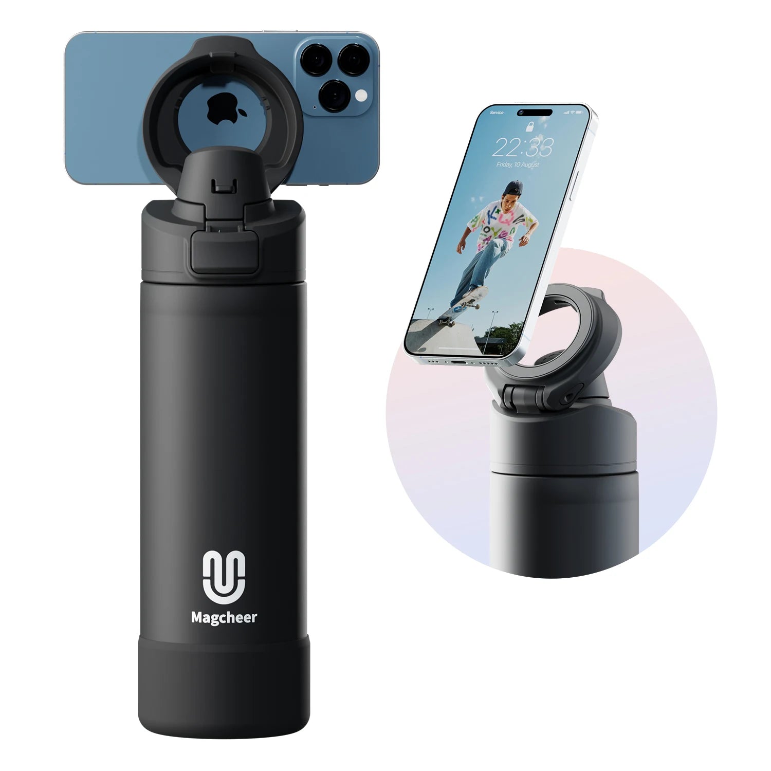 Insulated Bottle with Phone Mount