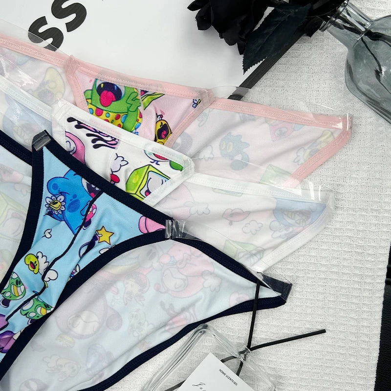 Playful Cartoon Bikini Briefs