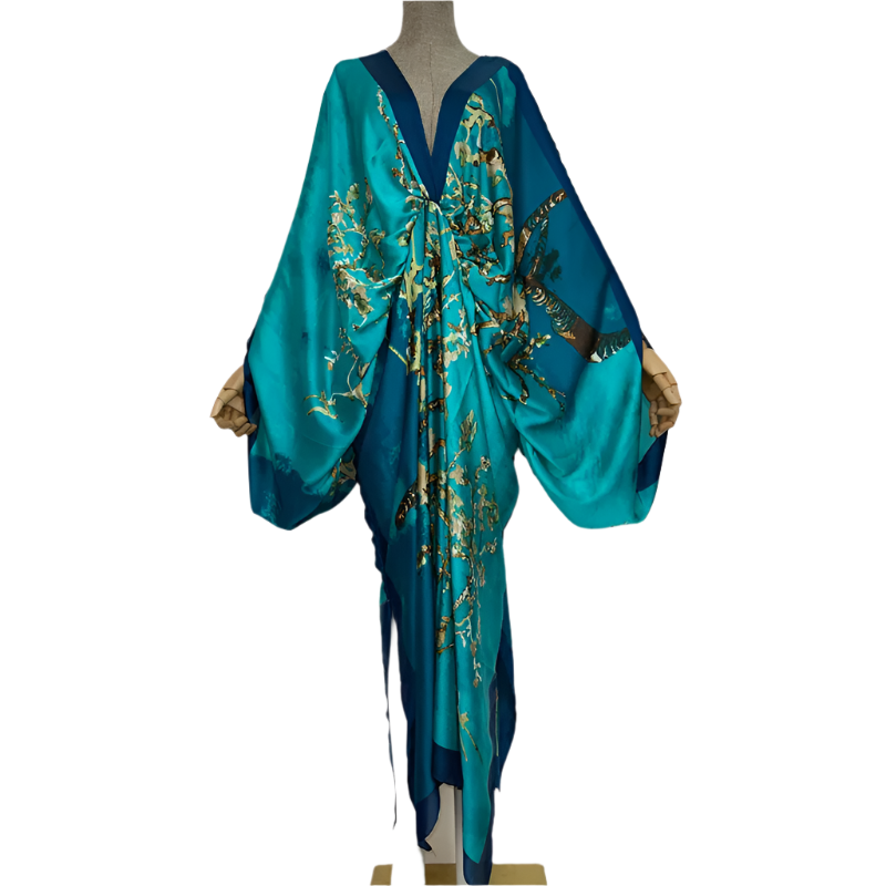 Boho Floral V-Neck Kaftan