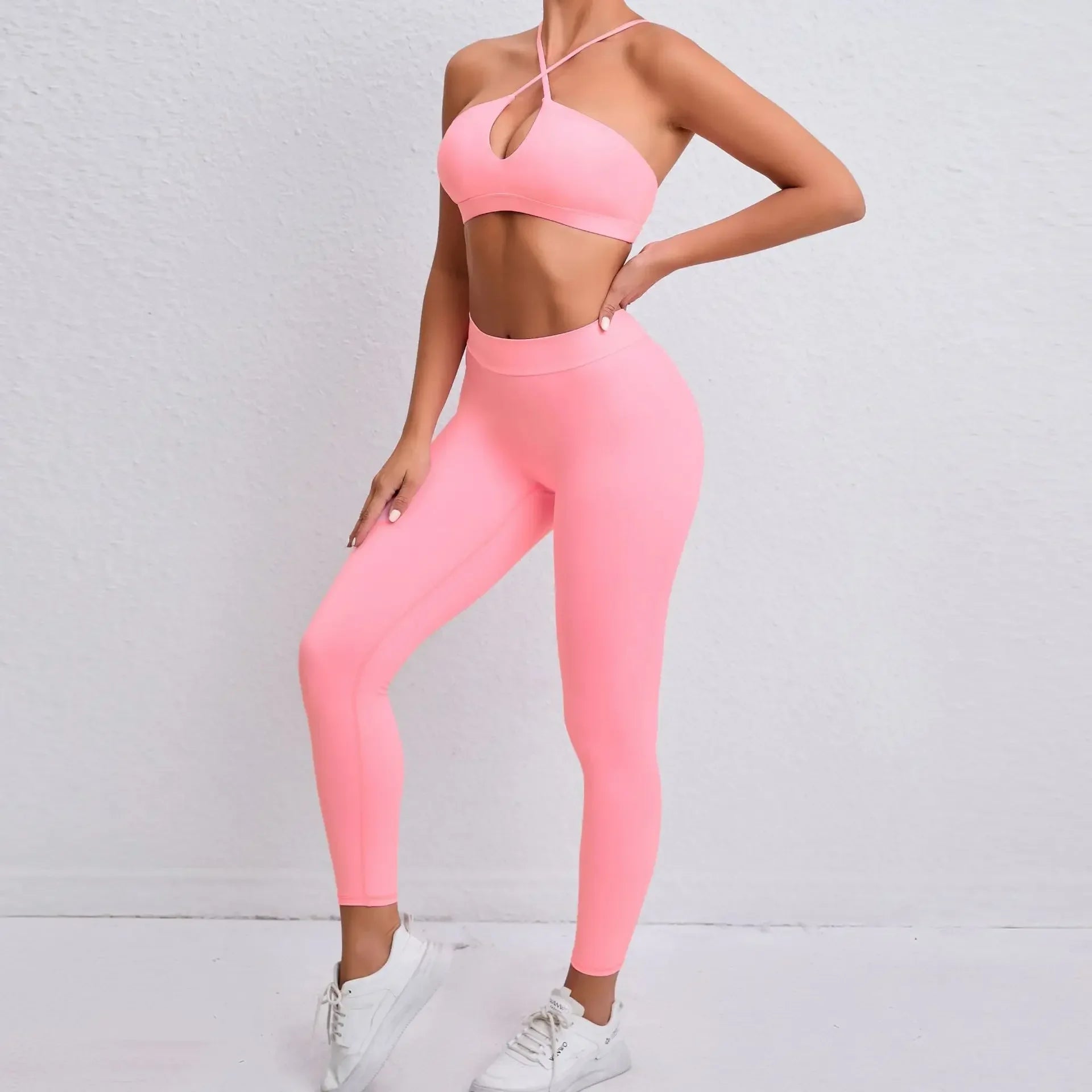 Cross-Back Seamless Fitness Set
