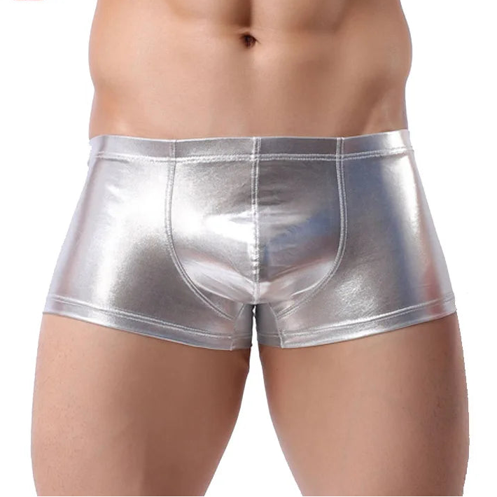Men's Faux Leather Boxers Briefs