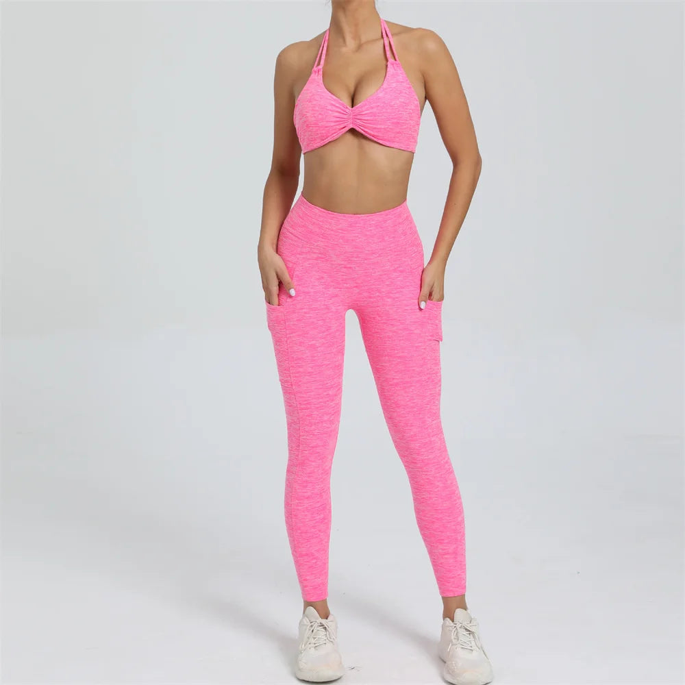 Adjustable Bra V-Back Set