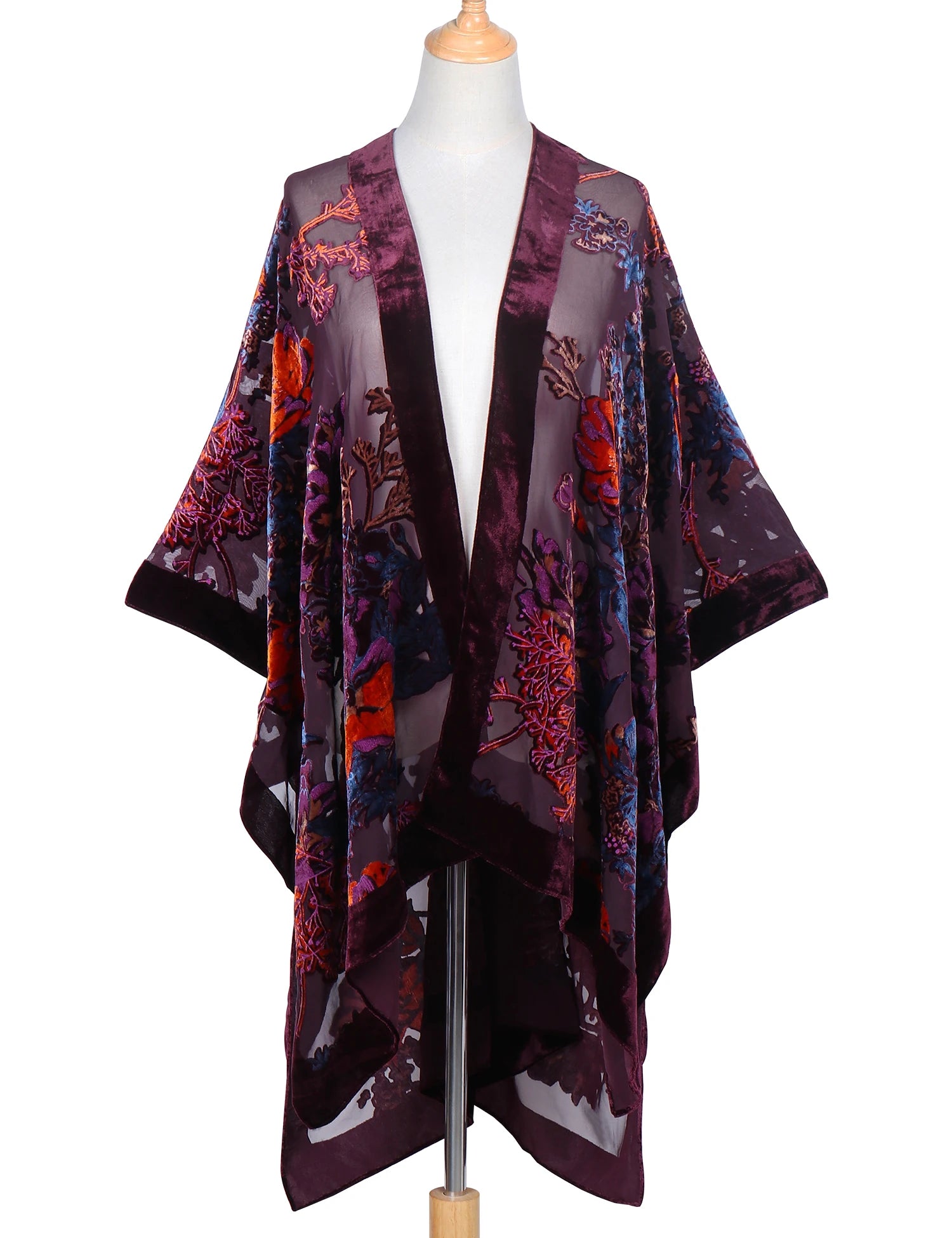 Tassel Plush Beach Kimono