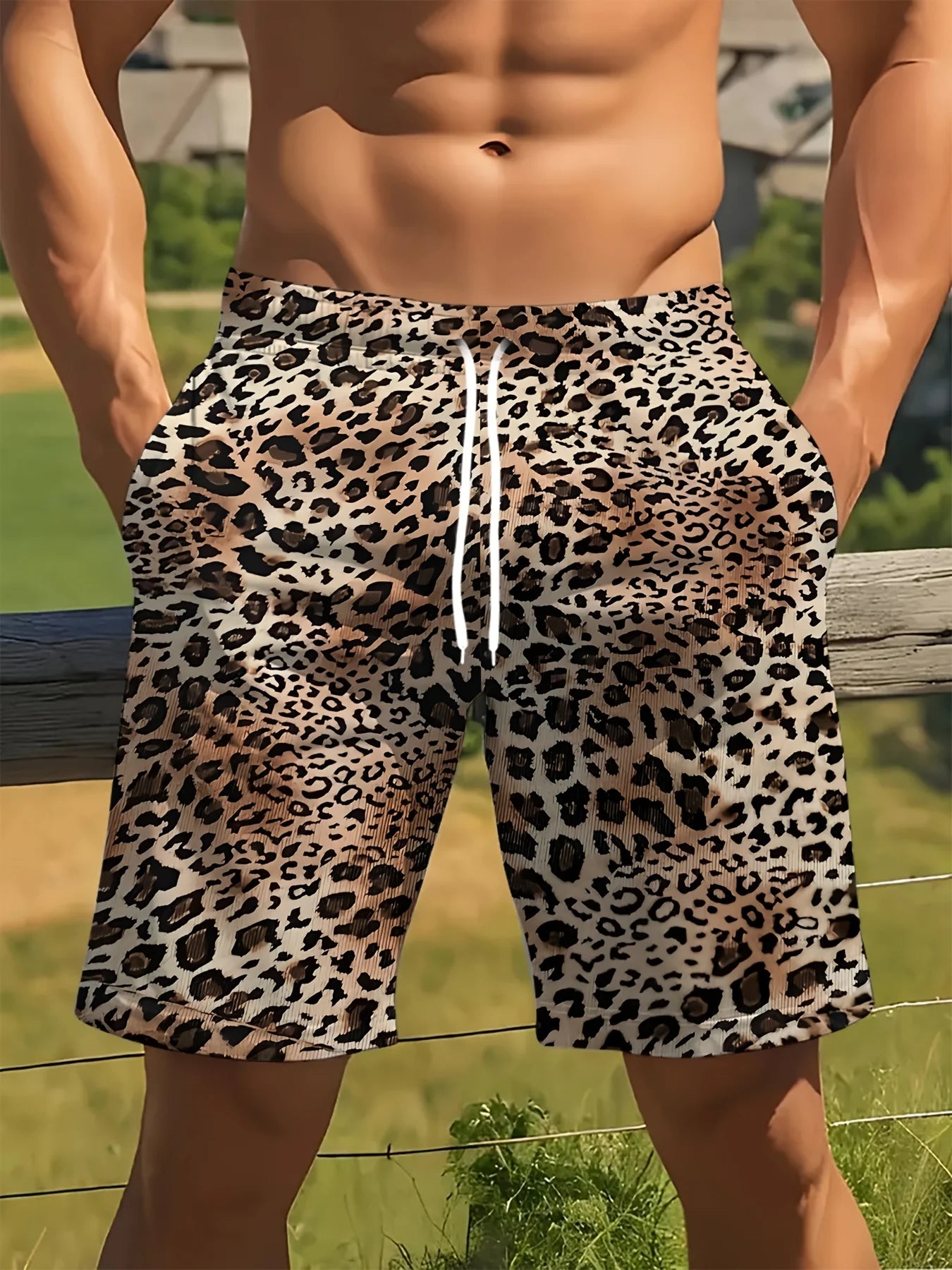 Men's 3D Leopard Quick-Dry Shorts