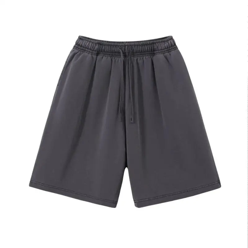 Oversized Cotton Drawstring Shorts