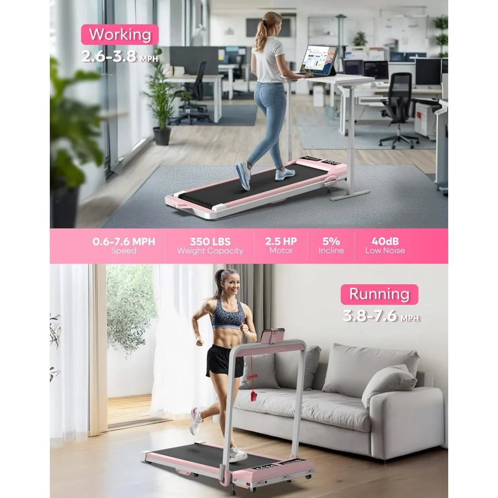 Foldable Treadmill with Handle Bar