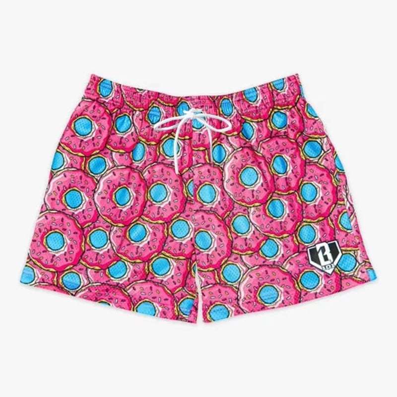 Graphic 3D Print Shorts
