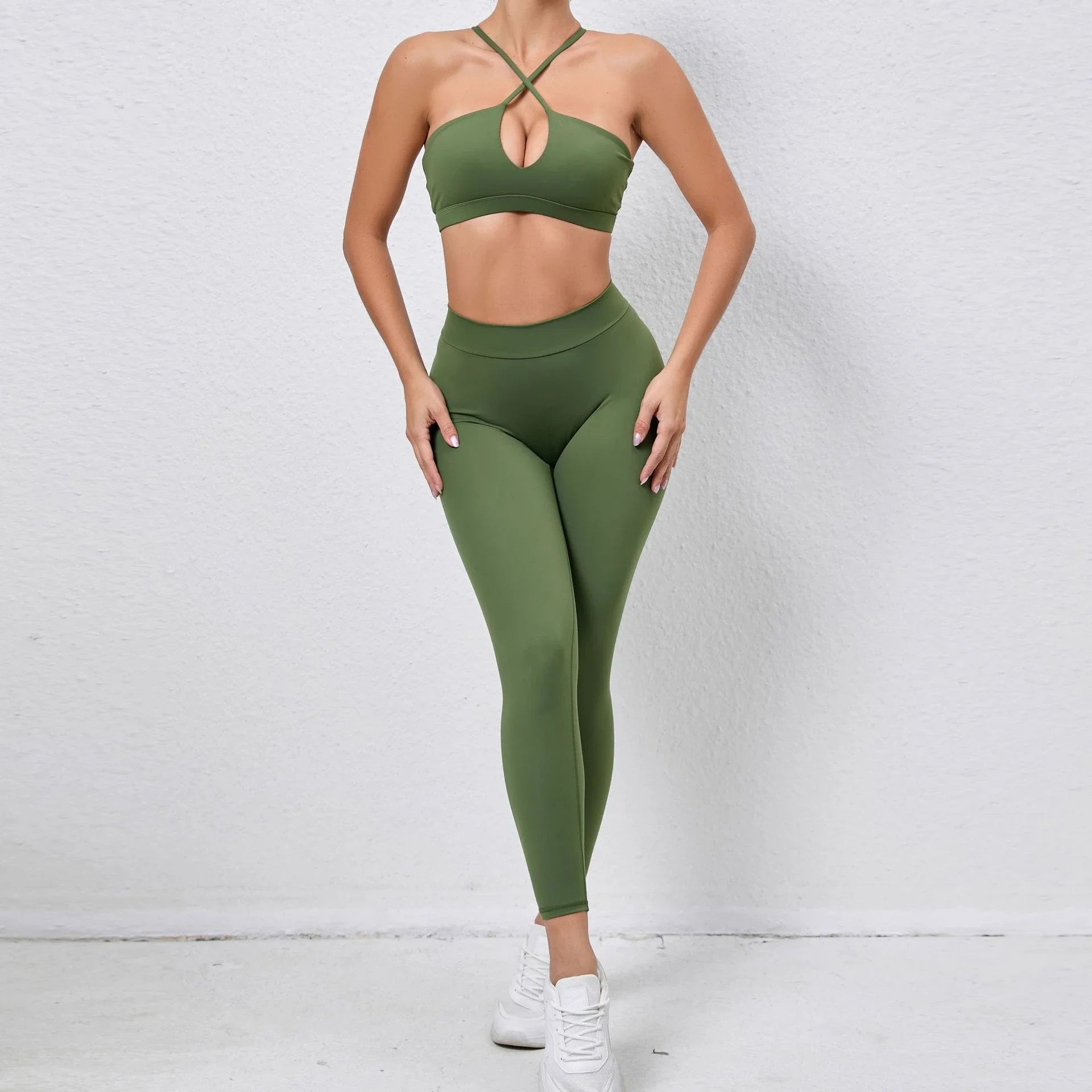 Cross-Back Seamless Fitness Set