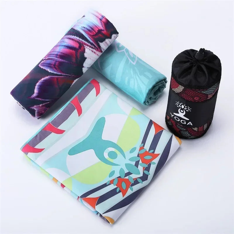 Fleece Yoga Towel Sweat Absorbent Non-Slip Fitness Mat