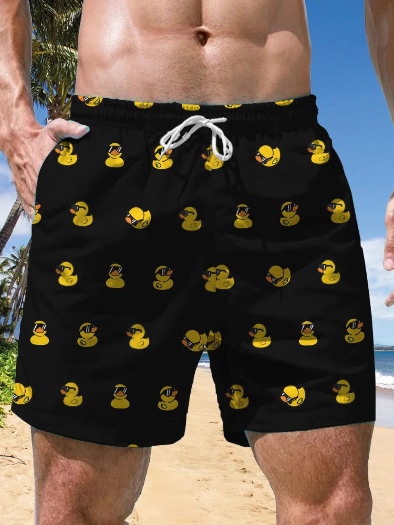Sexy Yellow Duck Swim Shorts