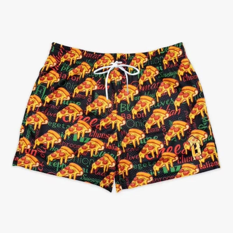 Graphic 3D Print Shorts