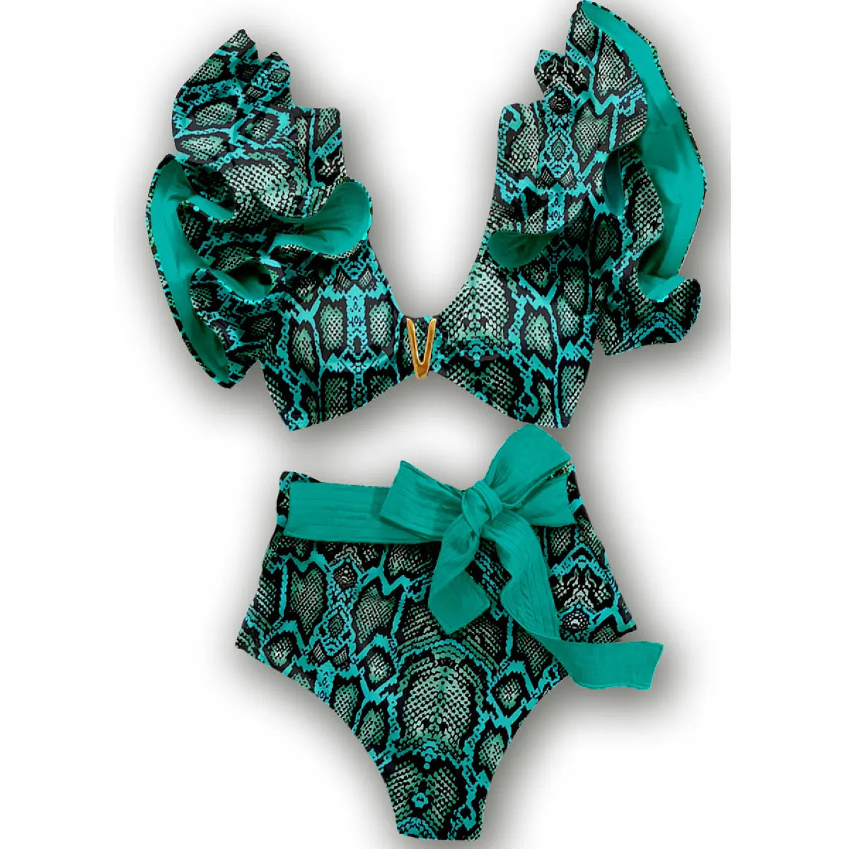Belted Ruffle Bikini