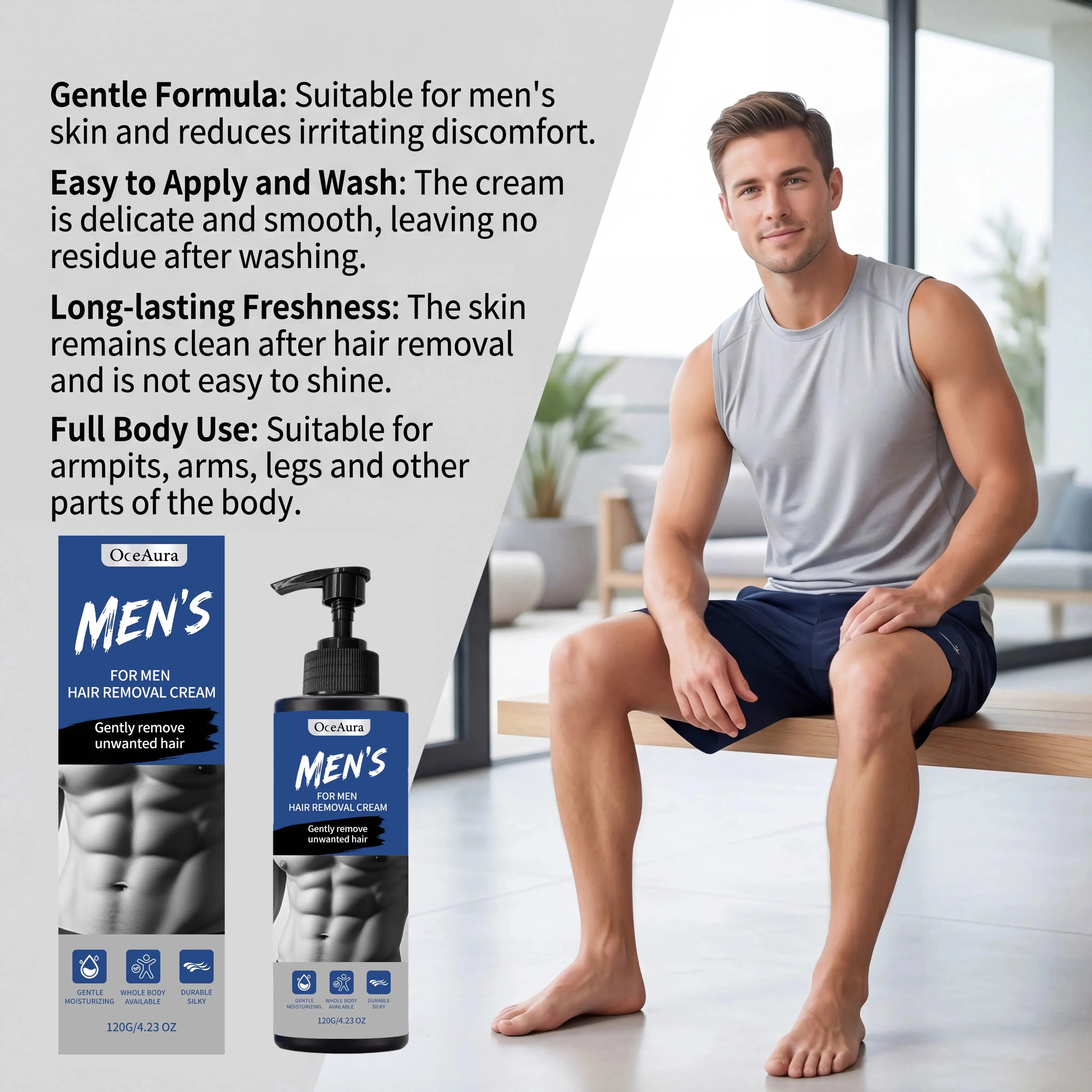 Fast-Acting Men's Hair Removal Cream