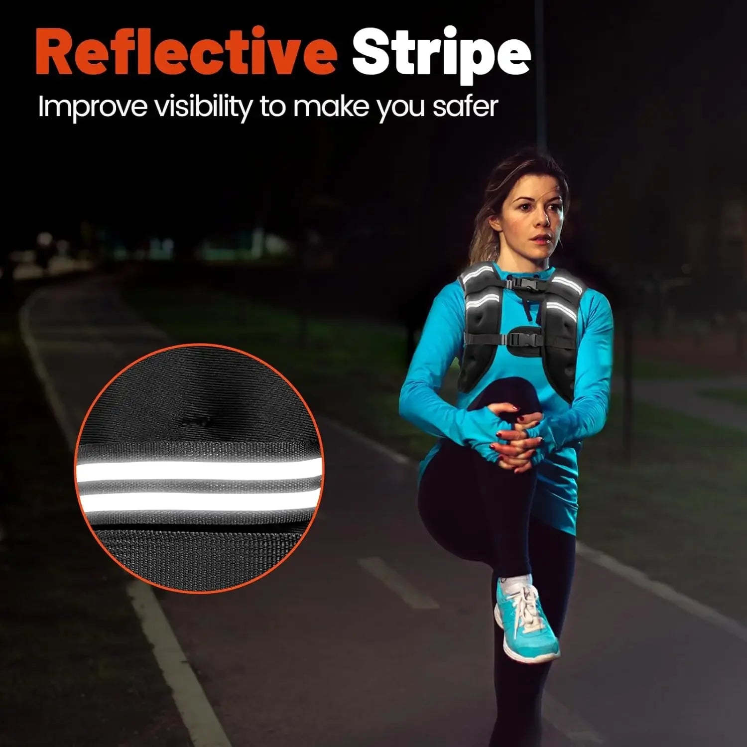 Reflective Adjustable Weight Vest