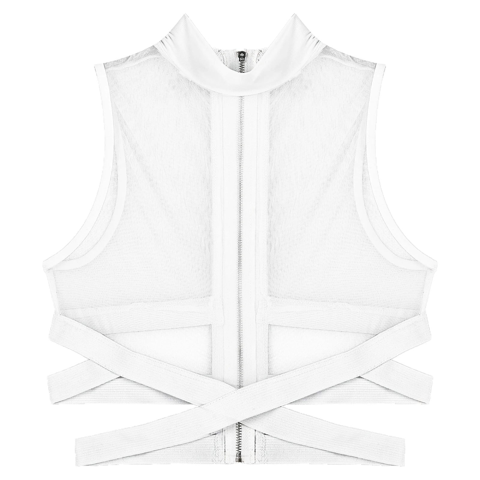 Men's Mesh Crop Top Rave Festival Costume