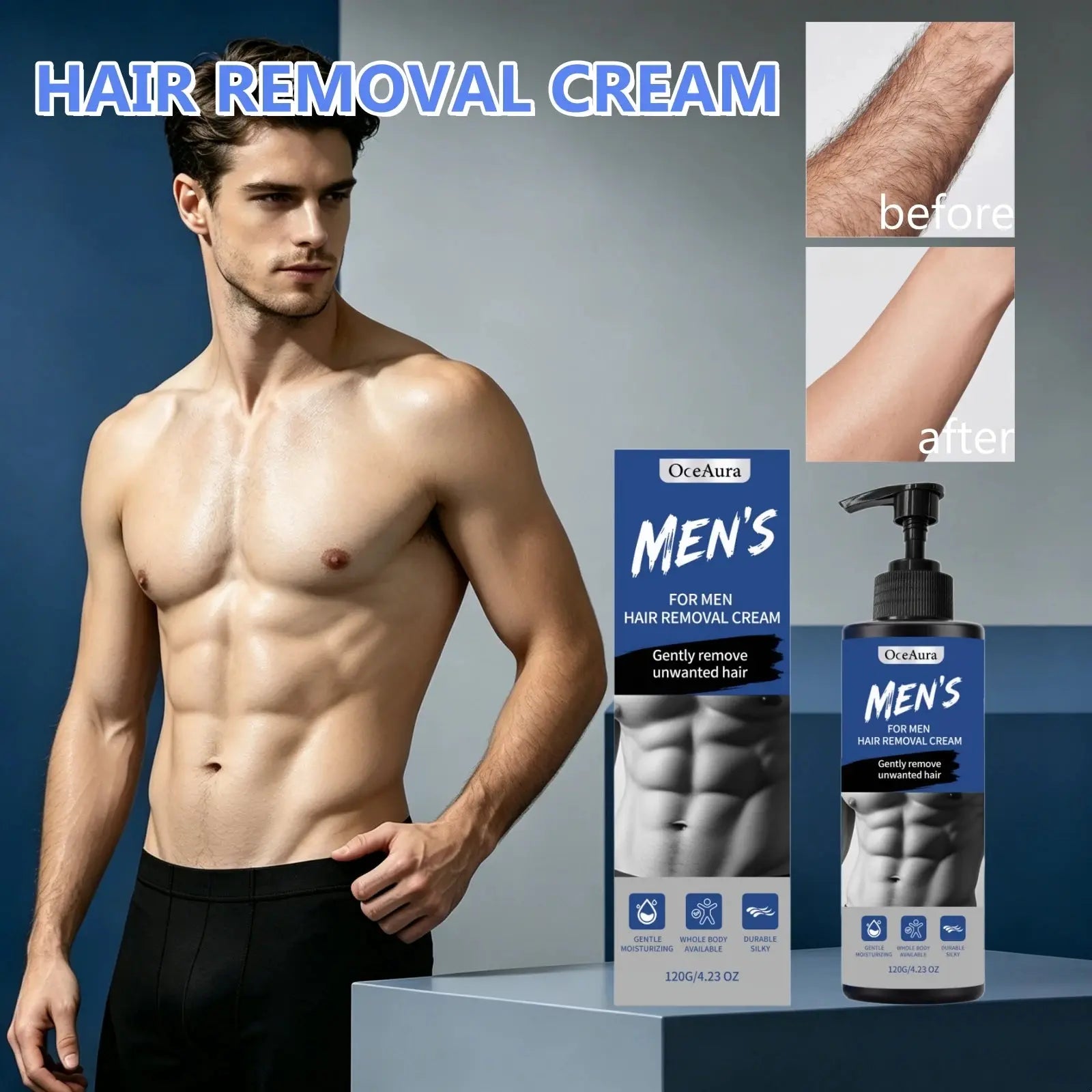 Fast-Acting Men's Hair Removal Cream