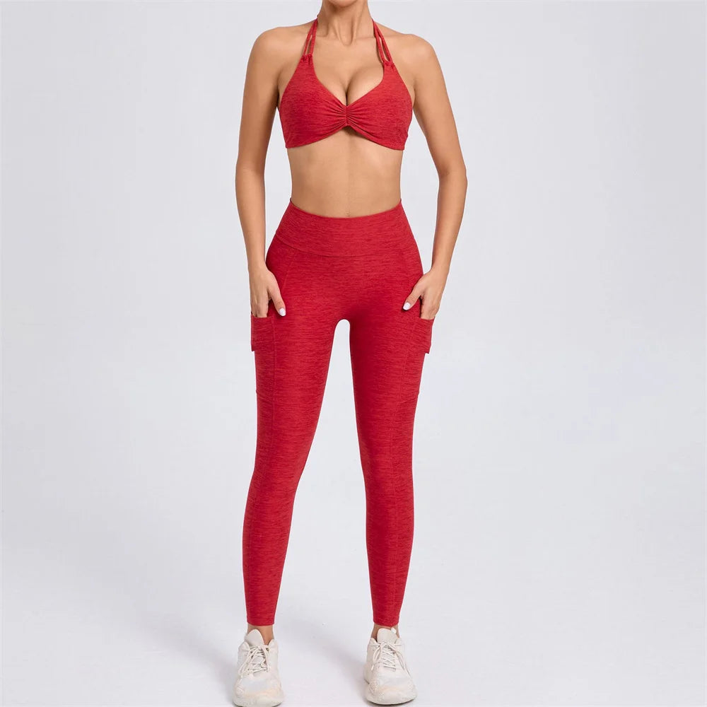 Adjustable Bra V-Back Set