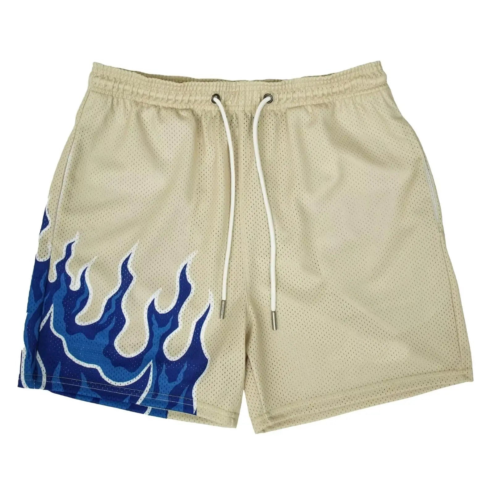 Flame Print Quick-Dry Shorts