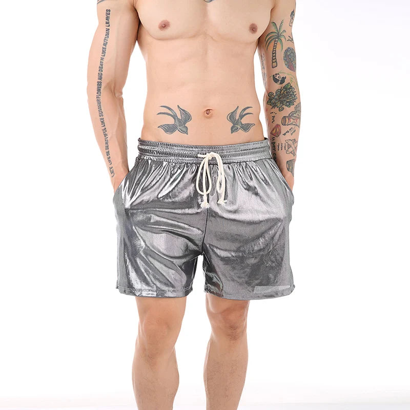 Sparkling Drawstring Men's Beach Shorts