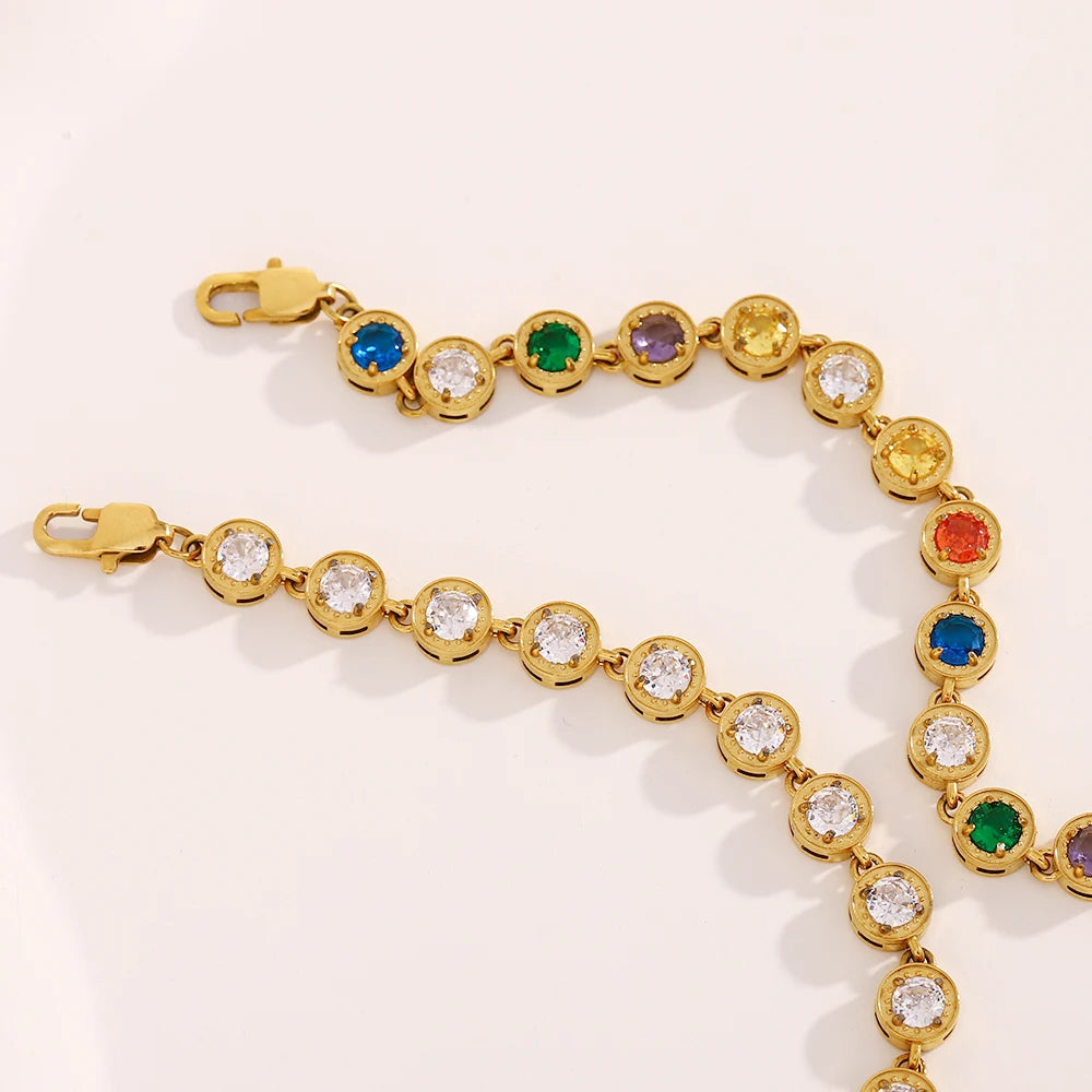 Luxury Multicolor Zircon Jewelry Set