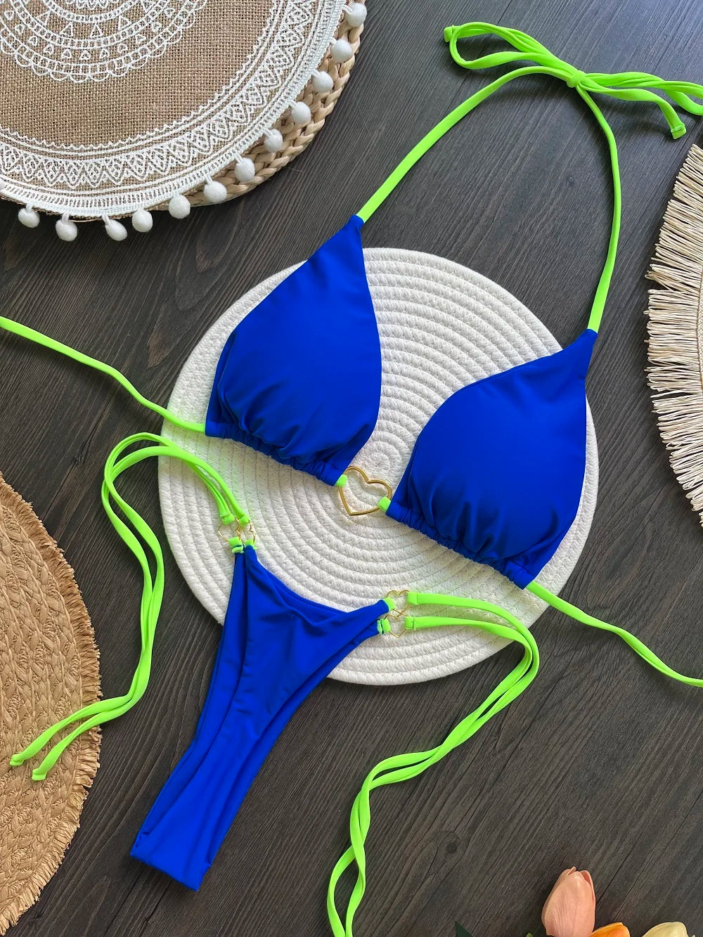 Halter Triangle Thong Bikini