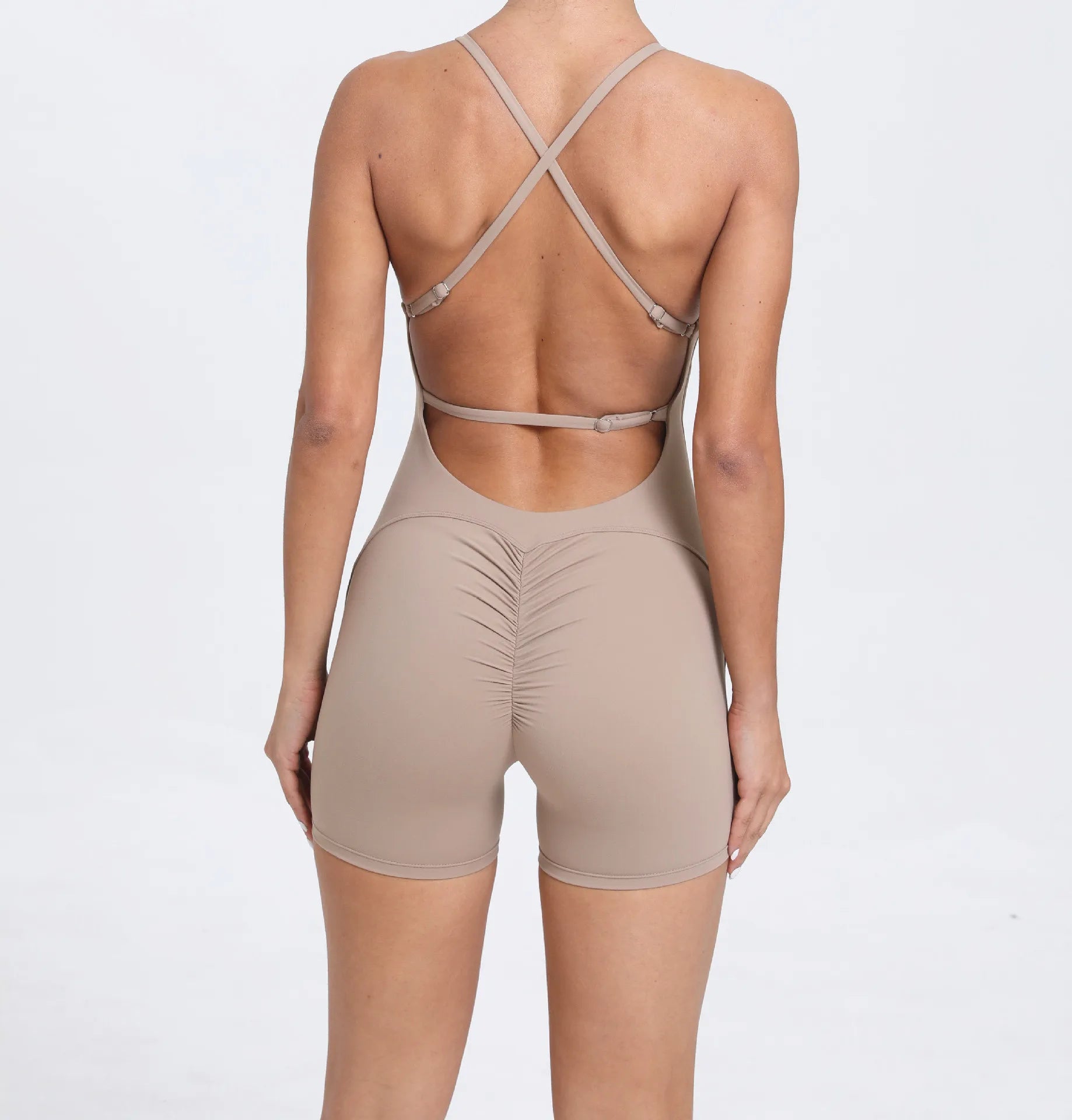 Backless Cross Bodycon Jumpsuit