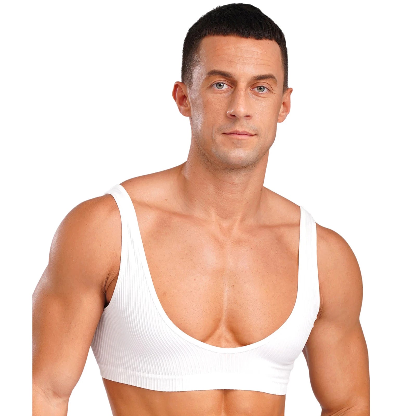 Men's Deep V-Neck Tank Top