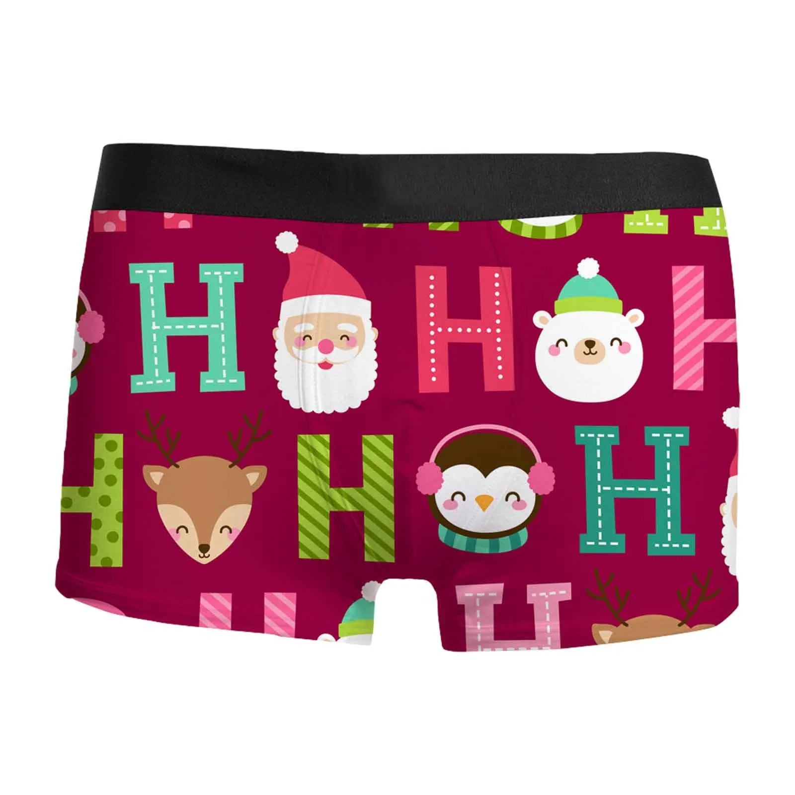 Mens Christmas Breathable Boyshorts
