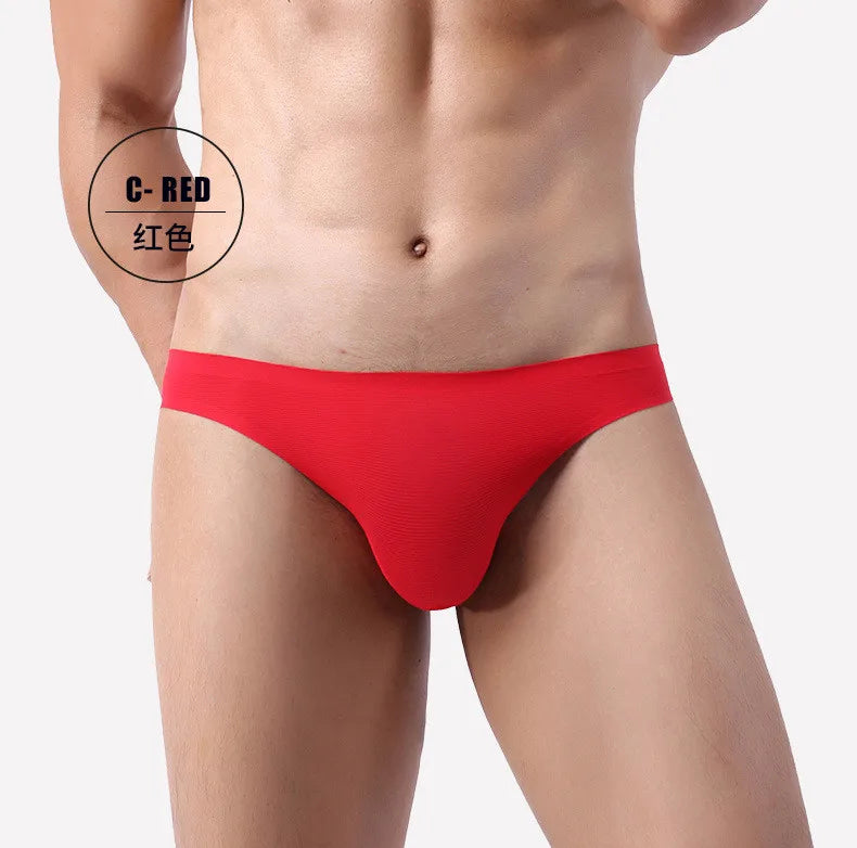 Ice Silk Traceless Low-Waist Briefs