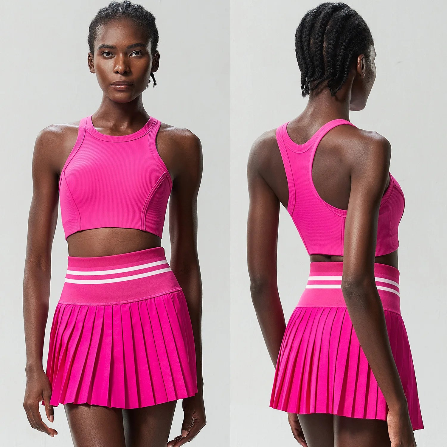 High Waist Tennis Skirt Set