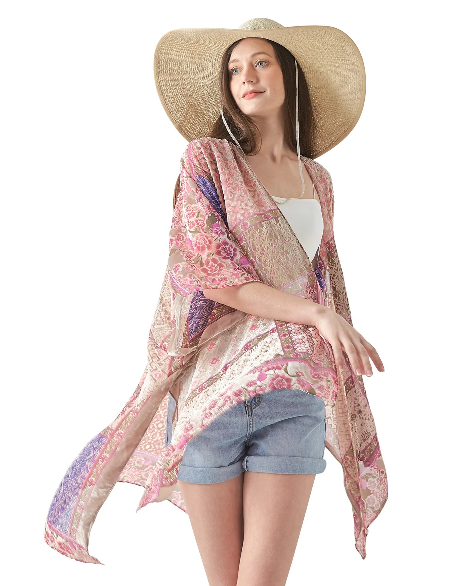 Tassel Plush Beach Kimono