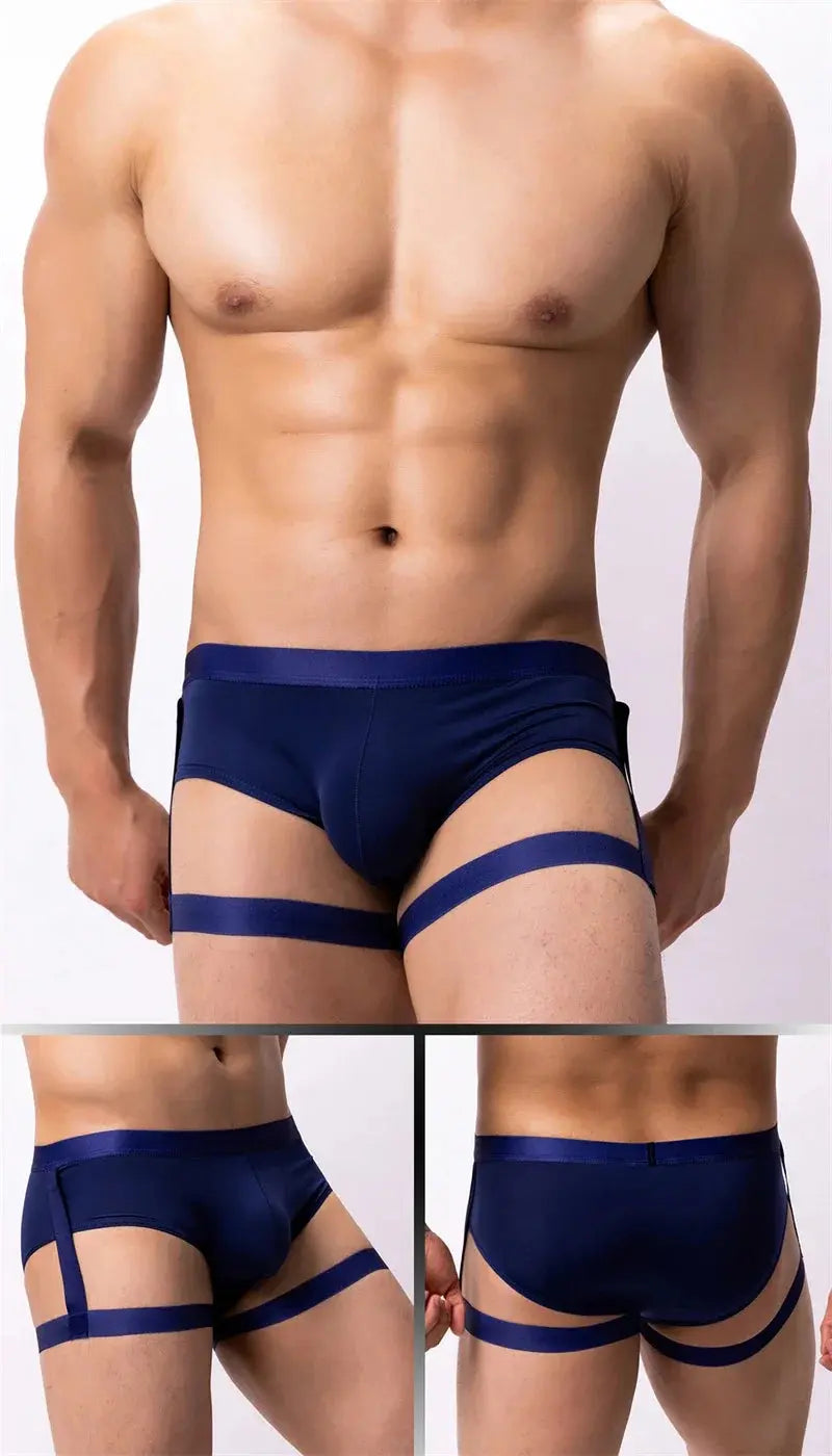 Ice Silk Suspender Briefs