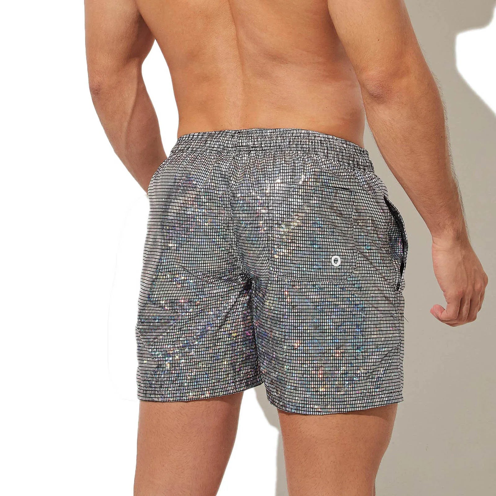 Shiny Metallic Men's Swim Shorts