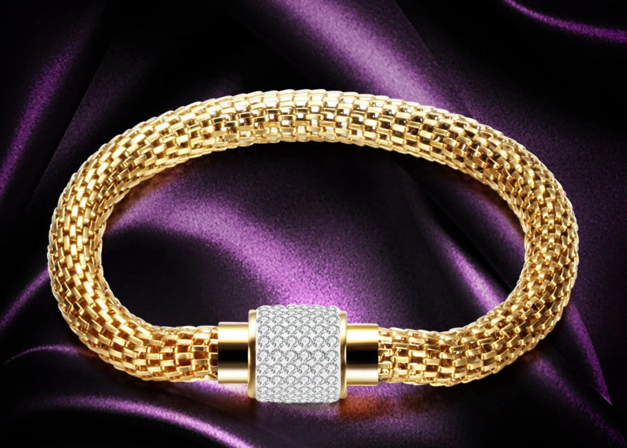 Sparkling Magnetic Stainless Steel Bracelet