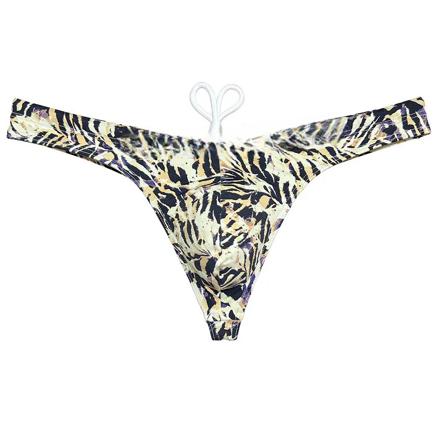 Leopard Ice Silk Swim Thong
