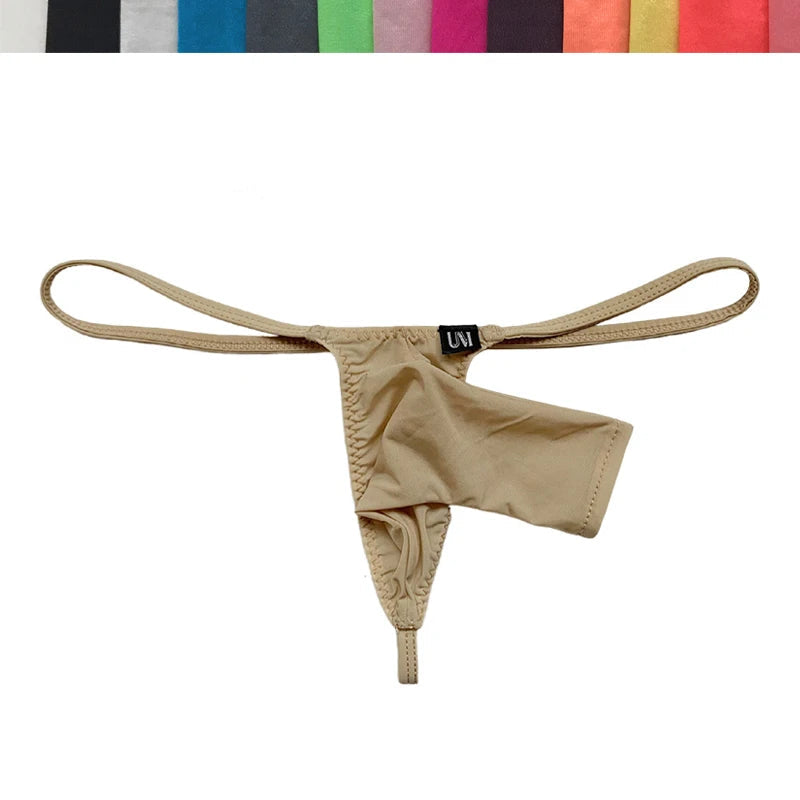 Silky Open-Pouch Men's Micro Thong