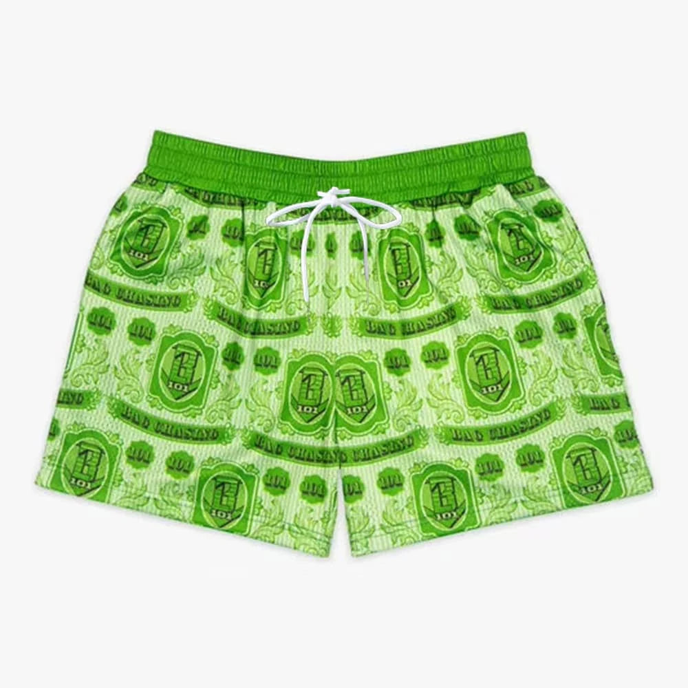 Graphic 3D Print Shorts