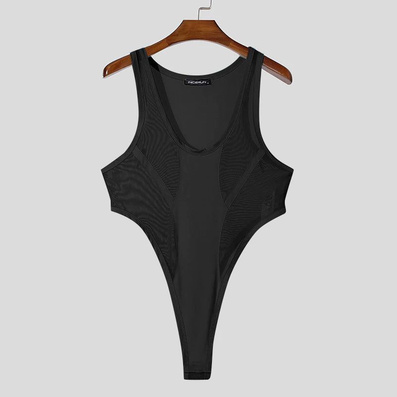 Mesh Bodysuits Jumpsuits