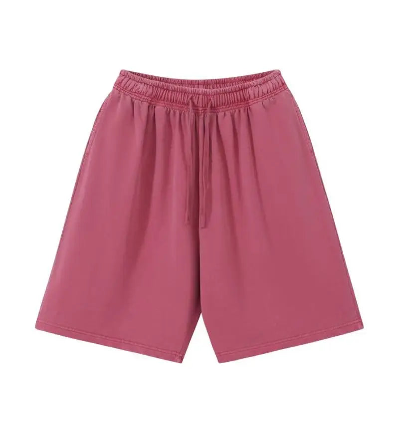 Oversized Cotton Drawstring Shorts